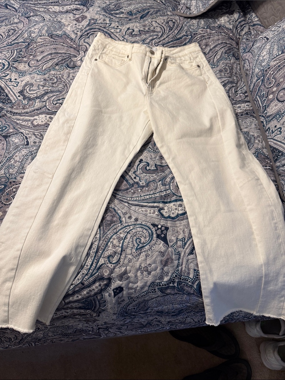 Mica off-White Women’s Barrel-Leg Jeans - Classic Clean Look